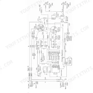 Bolens TX Series hydrostatic E30 series electrical system wiring diagram.