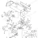 Bolens 18322 exploded view of 33-inch tiller attachment, including gear drive, hydrostatic model components, and 18320 extension kit.