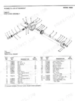 bolens-18322-tiller-attachment-parts-catalog-p-553542-page-4.webp Bolens 18322 33-inch tiller attachment gear case assembly exploded view diagram and parts list with reference numbers.