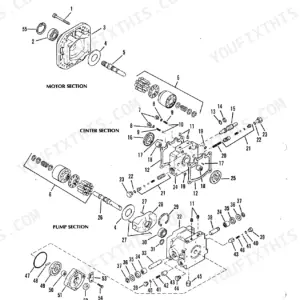 Bolens Large Frame 1886s-2389s hydrostatic exploded view diagram.