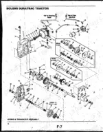 bolens-5118hs-5120h-tractor-parts-catalog-drivetrain-parts-13.webp Bolens 5118HS, 5120H exploded view of the hydro and transaxle assembly showing internal gears, shafts, and hydraulic lines.