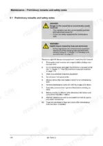 bomag-bf-700-c-2-paver-operator-manual-008-200-30-en-maintenance-146.webp Bomag BF 700 C-2 maintenance manual page 146 detailing preliminary safety notes and procedures for machine servicing.