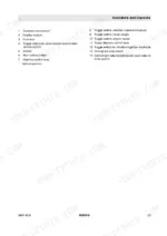 bomag-bmp-8500-multi-purpose-compactor-operator-manual-008-059-81-controls-25.webp Bomag BMP 8500 manual page listing 14 indicators and controls including switches, levers, and emergency stop.