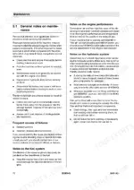 Bomag BMP 851 maintenance manual page 72 covering general maintenance notes, engine performance, and hydraulic system service.