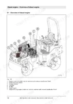 bomag-bw-100-ad-5-120-ad-5-100-ac-5-120-ac-5-tandem-combination-roller-service-manual-008-400-72-f5d2e-diesel-engine-166.webp Bomag BW 100/120 AD-5 service manual — diesel engine: labeled 3D overview of the engine compartment with numbered components 1-8