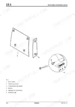 bomag-bw-190-ad-4-am-bw-203-ad-4-am-tandem-vibratory-roller-service-manual-008-911-27-2b7f3-cab-windows-frame-travel-control-cable-558.webp Bomag BW 190/203 AD-4 AM service manual — cab windows: exploded diagram of window pane fastening with washers, nut and protective cap