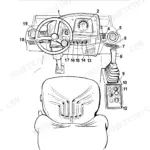 Bomag BW 213 D-4 operator manual diagram showing numbered dashboard indicators, steering wheel, and console controls.