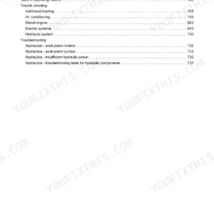 Bomag BW 219/226 DH-5 service manual — index page with troubleshooting entries