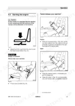 bomag-bw-to-ac-4-tandem-vibratory-roller-combination-roller-operator-manual-008-114-81-operations-35.webp Bomag BW 100 AD-4, BW 120 AD-4, BW 100 AC-4, BW 120 AC-4 manual page showing engine starting and seat belt operation procedures.