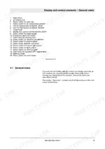 Bomag BW 226 DH-4i BVC operator manual page listing display and control elements, including switches, levers, and steering wheel.