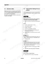 bomag-bw-to-pdh-4-single-drum-roller-operator-manual-008-044-61-operations-48.webp Bomag BW 213 DH-4 / PDH-4 BVC operation manual page 48, detailing pre-operation safety checks and inspection procedures.