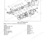 New Holland DuraSwath 425HB-440HB exploded view diagram of the Eaton motor for the cutter control knife drive hydraulic system.