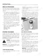 c28ce5d6-b-operations-16 Ford 1520 operator manual page showing engine break-in procedures, starting the engine, and cold weather starting instructions.