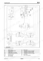 c2ebd7f7-b-hydraulic-349 Bomag BW 154 AD-4 AM hydraulic travel circuit diagram showing pumps, travel motors, and brake valves with component legend.