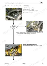 c2ebd7f7-b-troubleshooting-409 Bomag BW 154 AD-4 AM troubleshooting chart for travel system neutral position adjustment and cable inspection procedures.