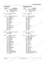 c39cc9b5-b-parts-list-185 Bomag BW 161 AD-2, BW 202 AD-2 Poclain Hydraulics spare parts list for cylinder block, valving cover, and brake components.