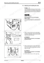 c39cc9b5-b-procedures-41 Bomag BW 161 AD-2, BW 202 AD-2 repair manual: procedures for removing and installing the drum and vibration motor hoses.