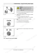 Bomag BC 463 RB-3, BC 473 RB-3, BC 473 RS-3, BC 473 EB-3 troubleshooting diesel engine, travel switch, parking brake, and limp home mode.
