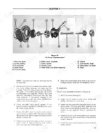 Ford 755, 755A, 755B exploded view of oil pump components, disassembly, and assembly procedures with numbered parts list.