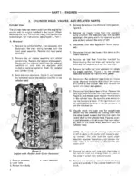 Ford 755, 755A, 755B engine cylinder head removal procedure and diagram showing rocker arm assembly and manifolds.