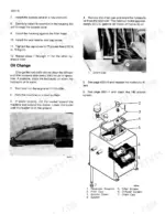 case-1080-1080b-crawler-excavator-service-manual-hydraulics-1300.webp Case 1080, 1080B hydraulic oil change procedure, reservoir exploded view, and drain cap location diagram.