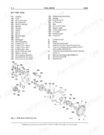 case-1650k-crawler-dozer-service-manual-6-46470-exploded-view-129.webp Case 1650K final drive exploded view diagram with numbered parts list for housing, gears, bearings, and seals.