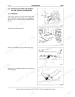 case-1650k-crawler-dozer-service-manual-6-46470-procedures-71.webp Case 1650K torque converter removal procedure, showing main switch, lower guard removal, and transmission oil drain plug locations.
