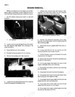case-170b-excavator-service-manual-8-44600-procedures-17.webp Case 170B engine removal procedure with photos of battery switch, hydraulic pump, and cowling removal steps.