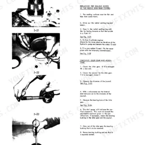 Case 170B Deutz B/FL 911/912/913 service manual: replacing sealing rings and checking idler gear and mounting procedures.