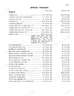 case-310g-350-crawler-service-manual-9-99772-torque-17.webp Case 310G, 350 engine special torque specifications table for camshaft, cylinder head, oil pan, and pump bolts.