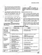 case-45-cruz-air-excavator-service-manual-s406267m1-troubleshooting-26-1.webp Case 45, 45 Cruz-Air accelerator system bleeding procedures and engine troubleshooting guide table.