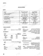 case-5550-cruz-crane-service-manual-s406249-specs-10.webp Case 5550 Cruz - Crane engine, transmission, brake, and turntable rotation technical specifications table.