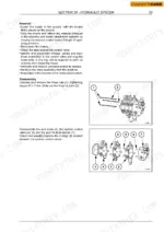 case-580sr-580srplus-590sr-695sr-series3-service-manual-sectional-valve-torque-623-1.webp Sectional control valve disassembly showing the three tie-bar nuts torqued to 27 plus or minus 2 Nm