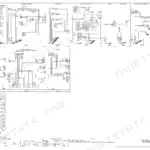 Case 821E electrical schematic showing cab wiper, secondary steering, climate control, and ground connection wiring diagrams.