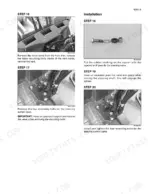 case-821f-921f-wheel-loader-repair-manual-undercarriage-450.webp Case 821F wheel loader service manual, cab and steering area: removing the front trim vents and their mounting bolts, fitting the rubber bushing on reassembly.
