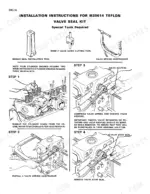 case-880r-excavator-service-manual-9-67074-procedures-62.webp Case 880R engine valve seal kit M20614 installation procedure showing tool usage, valve spring compression, and seal removal steps.