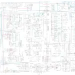 Case 9060B excavator electrical schematic showing wiring connections, component legend, and controller pinouts.