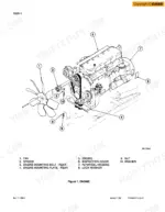 case-921c-loader-service-manual-7-13502-exploded-view-28.webp Case 921C, 621C, 721C exploded view of engine assembly, fan, spacer, mounting bolts, and flywheel housing components.