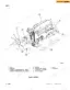 Case 921C, 621C, 721C exploded view of engine assembly, fan, spacer, mounting bolts, and flywheel housing components.