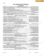 case-921c-loader-service-manual-7-13502-maintenance-18.webp Case 921C, 621C, 721C maintenance schedule table listing service intervals, fluid checks, and lubrication points by operating hours.