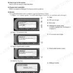 Case CX135SR engine screen information, ECM injector QR code, Q resistance, and serial number display procedures.