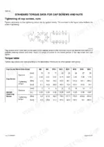 case-cx135sr-crawler-excavator-service-manual-sm135srtoc-0en-torque-8-5.webp Case CX135SR standard torque data table for cap screws and nuts, including tightening order diagrams.