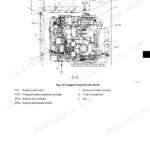 Case CX17B electrical system diagram showing upper frame engine harness routing, earth cable, and oil pressure switch locations.