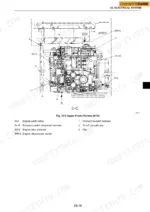 case-cx17b-mini-excavator-service-manual-87492465-wiring-133-1.webp Case CX17B electrical system diagram showing upper frame engine harness routing, earth cable, and oil pressure switch locations.