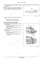 case-cx210d-service-manual-crawler-excavator-89ab3-engine-assembly-procedure-300-1.webp Engine hanger bracket installation procedure with numbered photo callouts and tightening torque values
