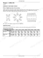 case-cx225sr-crawler-excavator-repair-manual-9-40691-torque-11.webp Case CX225SR standard tightening torque diagrams and specification table for cap and socket screws.