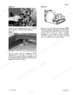 case-cx290-crawler-excavator-service-manual-hydraulic-150.webp Case CX290 service manual procedure for track removal, showing chain link separation, machine support, and track extraction steps.