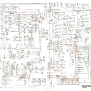 Case CX290 excavator electrical schematic showing wiring connections, fuse box, relays, sensors, and component legend.