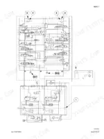 case-cx330-cx350-crawler-excavator-service-manual-cre-9-43570gb-hydraulic-527.webp Case CX330, CX350 hydraulic system diagram showing main control valve, pump flow, and pilot pressure circuit components.