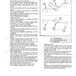 Case CX350C fuel system troubleshooting guide, showing pre-filter, electromagnetic pump, and fuel filter diagrams.